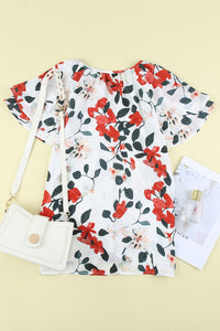 Sienna Floral Button Up Short Sleeve Blouse