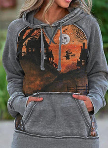Haunted Halloween Lightweight Hoodie