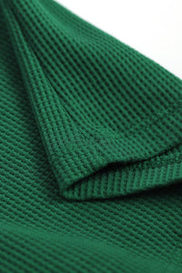 Green Multi Print Patchwork Long Sleeve Thermal Top