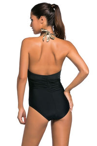 Casual Camouflage Light Print Swimsuit