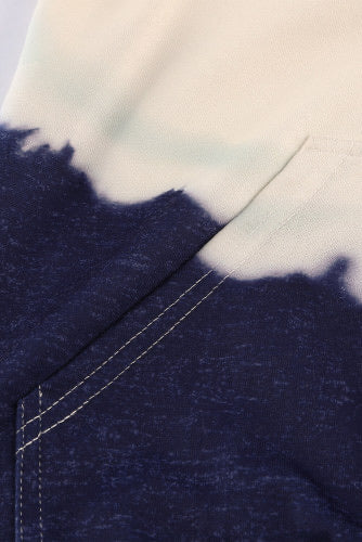 Navy/Cream Tie Dye Hooded Sweatshirt