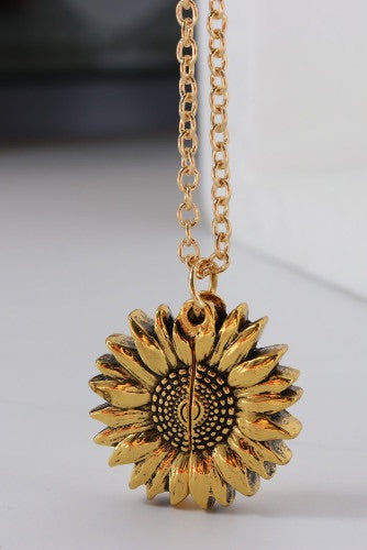 You Are My Sunshine Sunflower Necklace