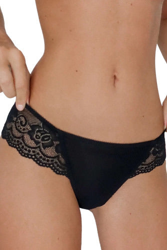 Black Lace Trim Panties