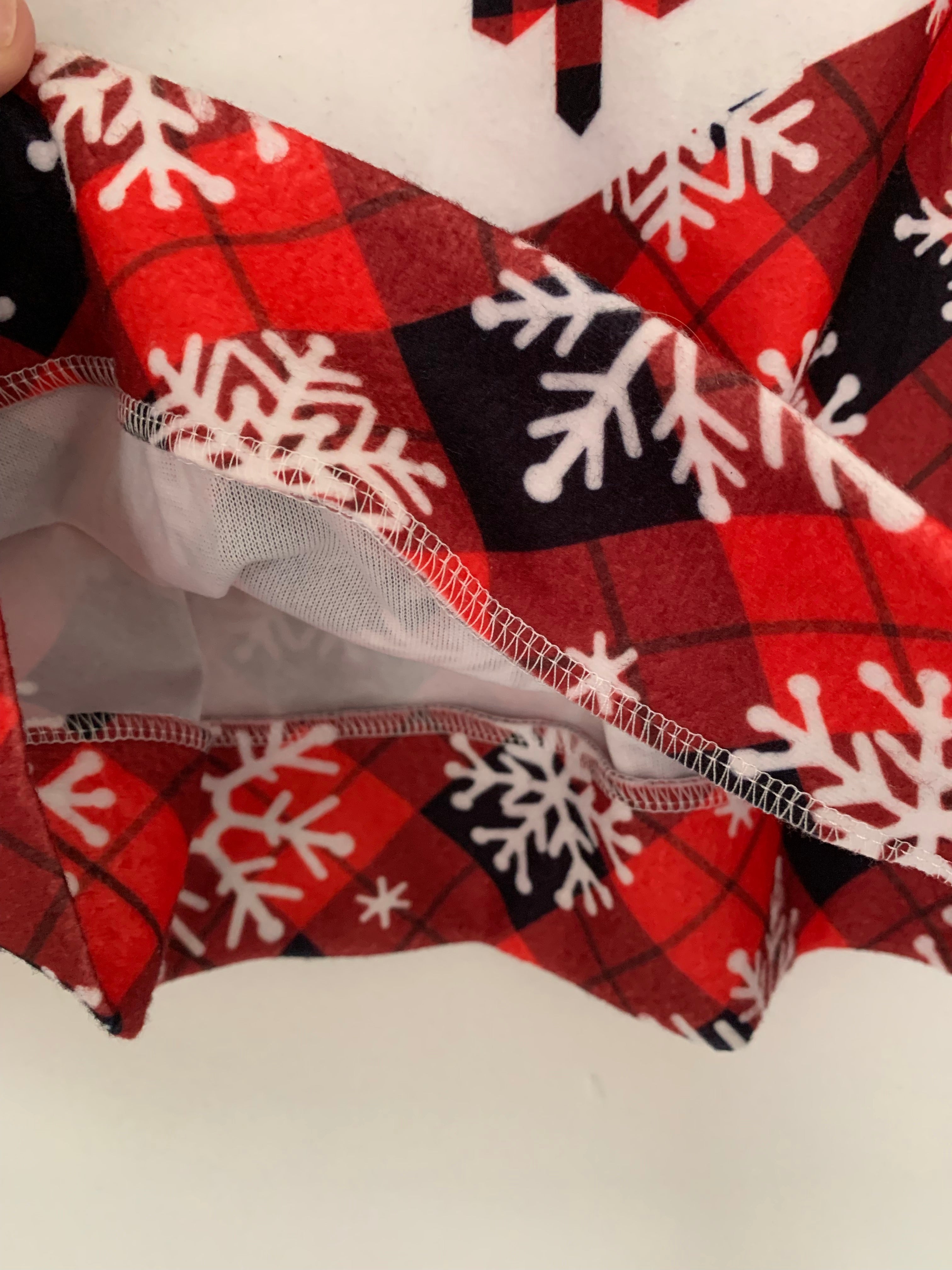 Buffalo Plaid Snowflake Hooded Brushed Flannel Sweatshirt