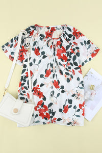 Sienna Floral Button Up Short Sleeve Blouse
