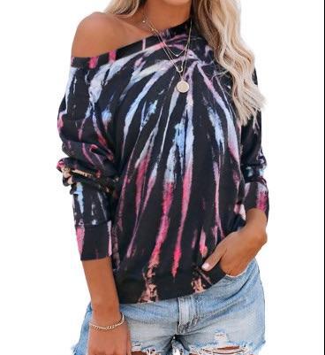 Black Pastel Splash Knit Pullover