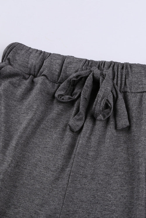 Gray Drawstring Lounge Pants