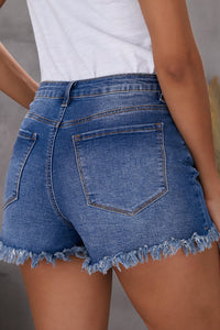 Mid-rise style denim shorts with trendy leopard print peek-a-boo pockets. The soft and lightweight stretchy fabric gives you a comfortable and perfect fit. Leopard print can vary on each pair. Material: 63%Cotton 35%Polyester 2%Spandex 