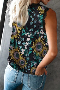 •Cool silk feel fabric with little/no stretch  •Not sheer- is made of thicker but breathable fabric   •Every woman’s summer wardrobe needs at least one of these glamorous sleeveless tops  •It goes with everything and is versatile, comfortable and very pretty  •Layer this top under other tops, or wear it on its own  •This top has a feminine eyelash lace v-neck and is sleeveless   •Roomy Top  Very nice quality dressy top