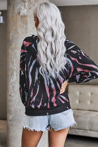 Black Pastel Splash Knit Pullover