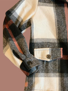Girls Multi Plaid Shacket