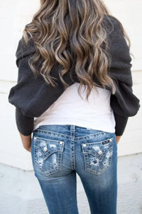 Charcoal Knit Sweater Scarf  This sweater scarf can be worn in so many ways!! 