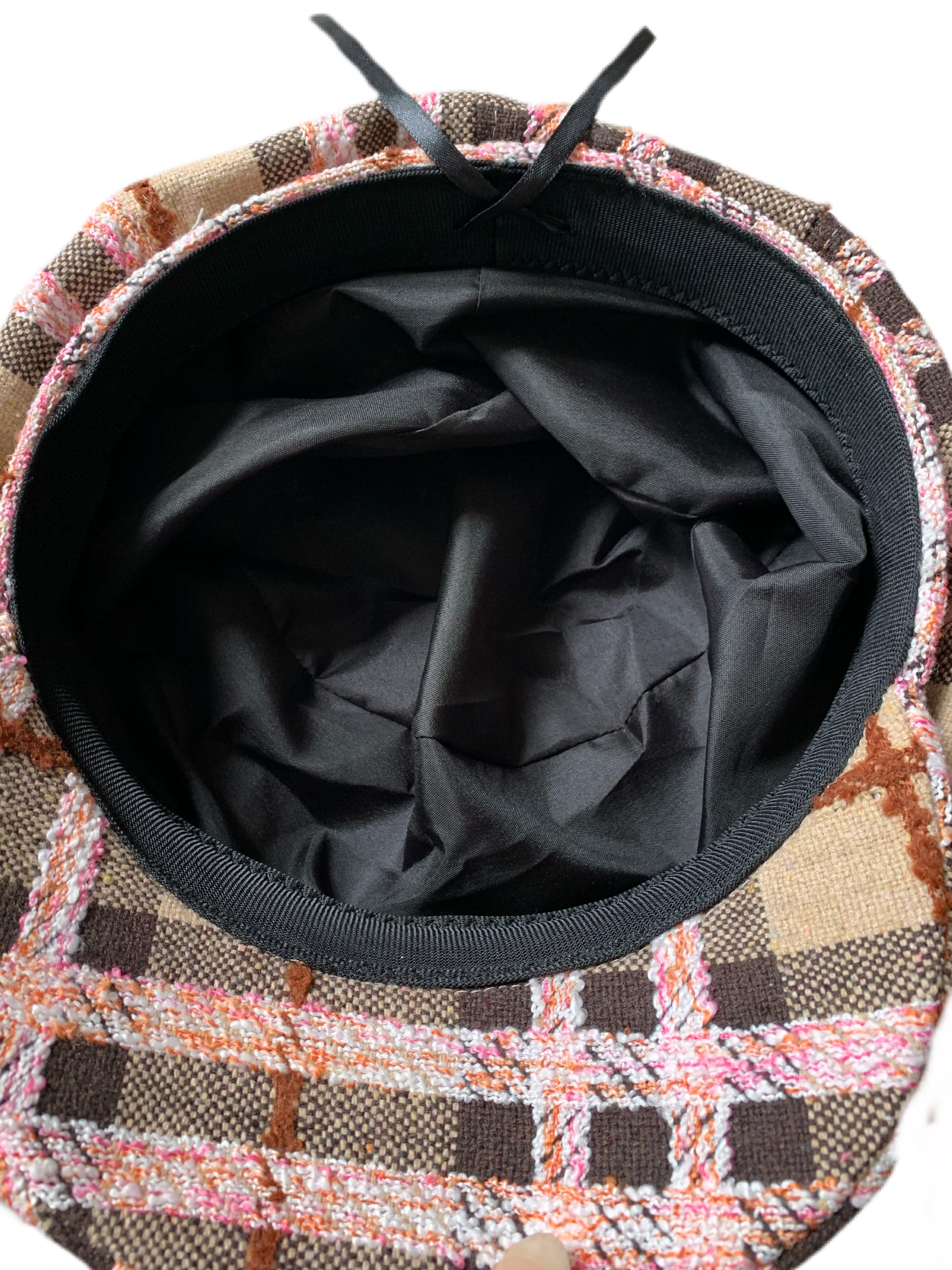 Pink Plaid Glam Hat
