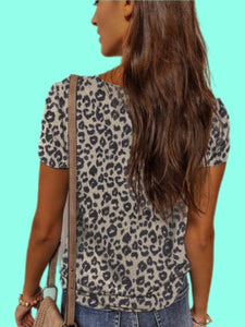 Leopard Print Short Sleeve Tee