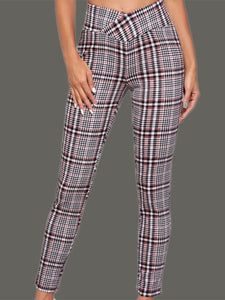 Mauve Plaid Leggings