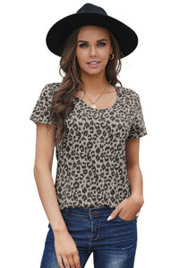 Leopard Print Short Sleeve Tee
