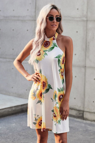 Cool Cotton Sunflower Mini Dress