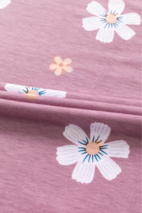 Rosy Pink Daisy Print T-shirt