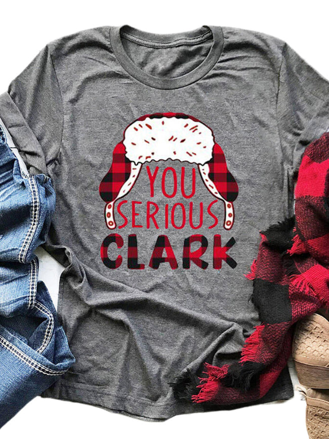 You Serious Clark Gray Holiday Tee