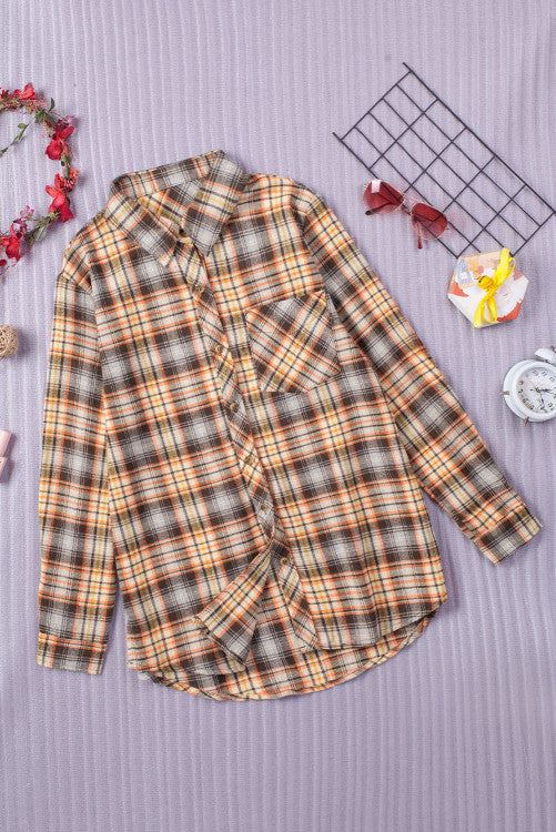Fall Harvest Plaid Button Up Shirt