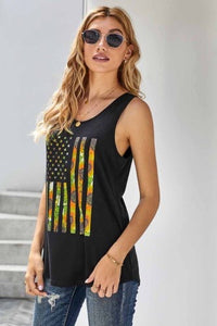 Black Sunflower Flag Tank