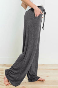 Soft stretch gray knit lounge pants. Very stretchy and loose fitting. Runs bigger and are super long!