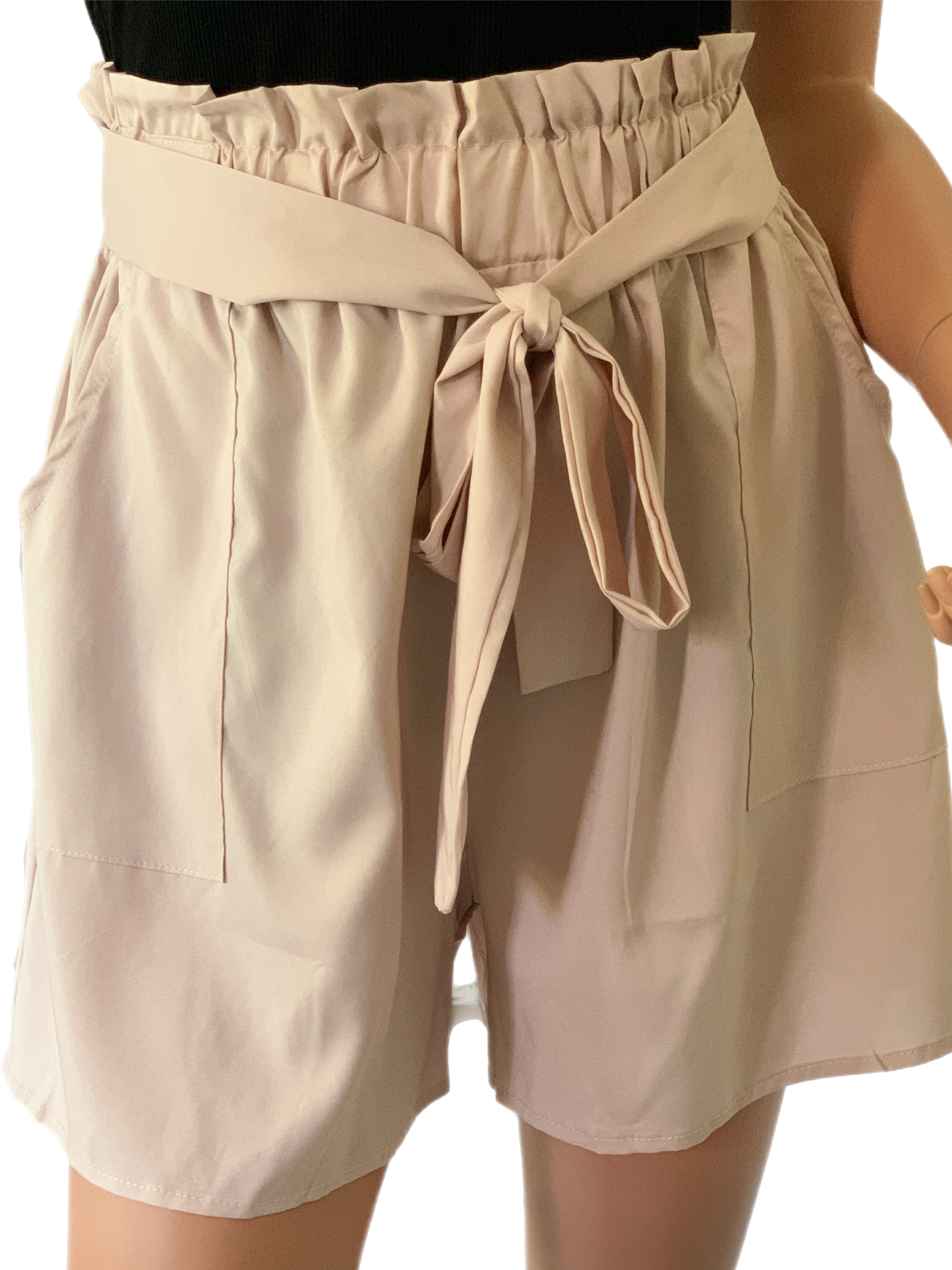 Blush Champagne Paper Bag Shorts