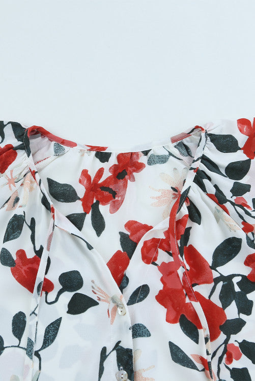 Sienna Floral Button Up Short Sleeve Blouse