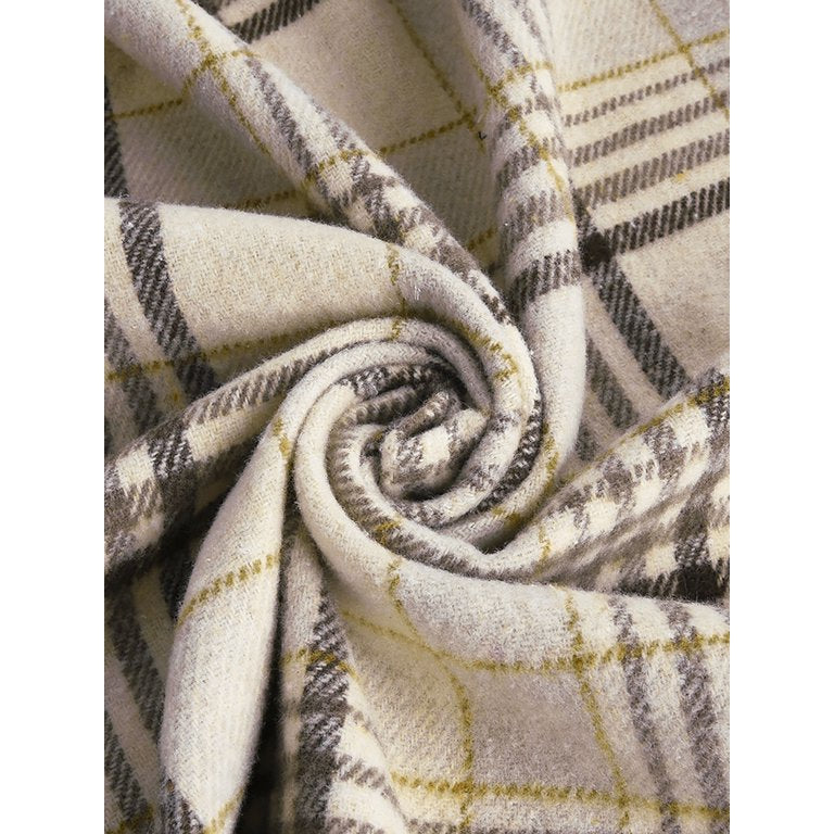 Brown/Cream Plaid Detachable Hooded Shacket