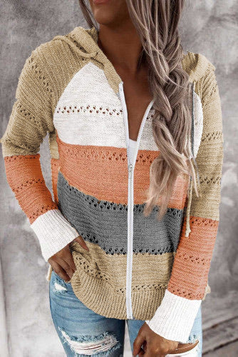•Beautiful Fall colors  •Soft knit full zip up sweater  •Layer to have many different looks!  •Roomy! 
