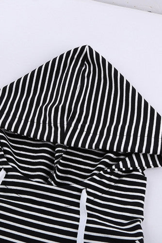 Green Sleeve Striped Hoodie