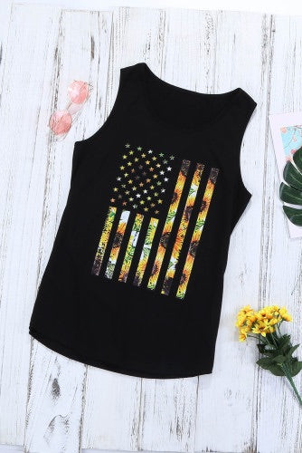 Black Sunflower Flag Tank