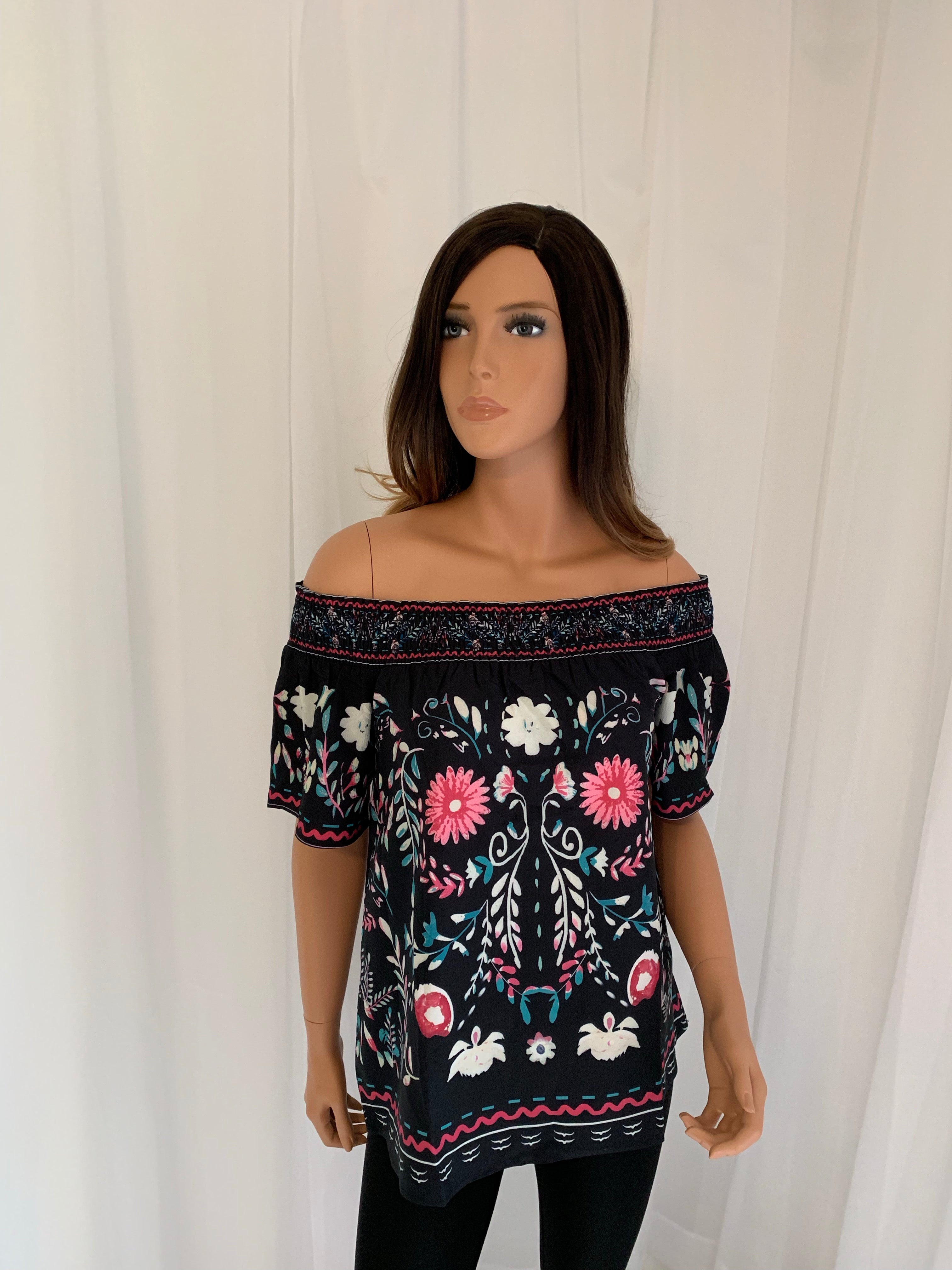 Flowy Floral Shift Top w/Invisible Straps