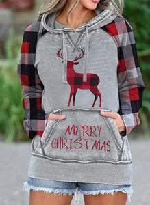 Buffalo Plaid Buck Christmas Hoodie