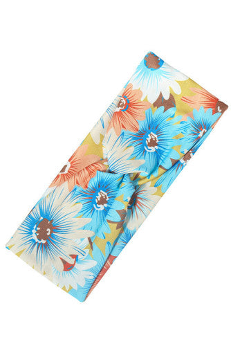 Classic Floral Print Elastic Headband