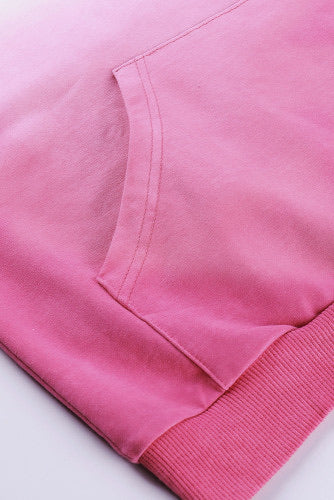 White and Pink Gradient Hoodie