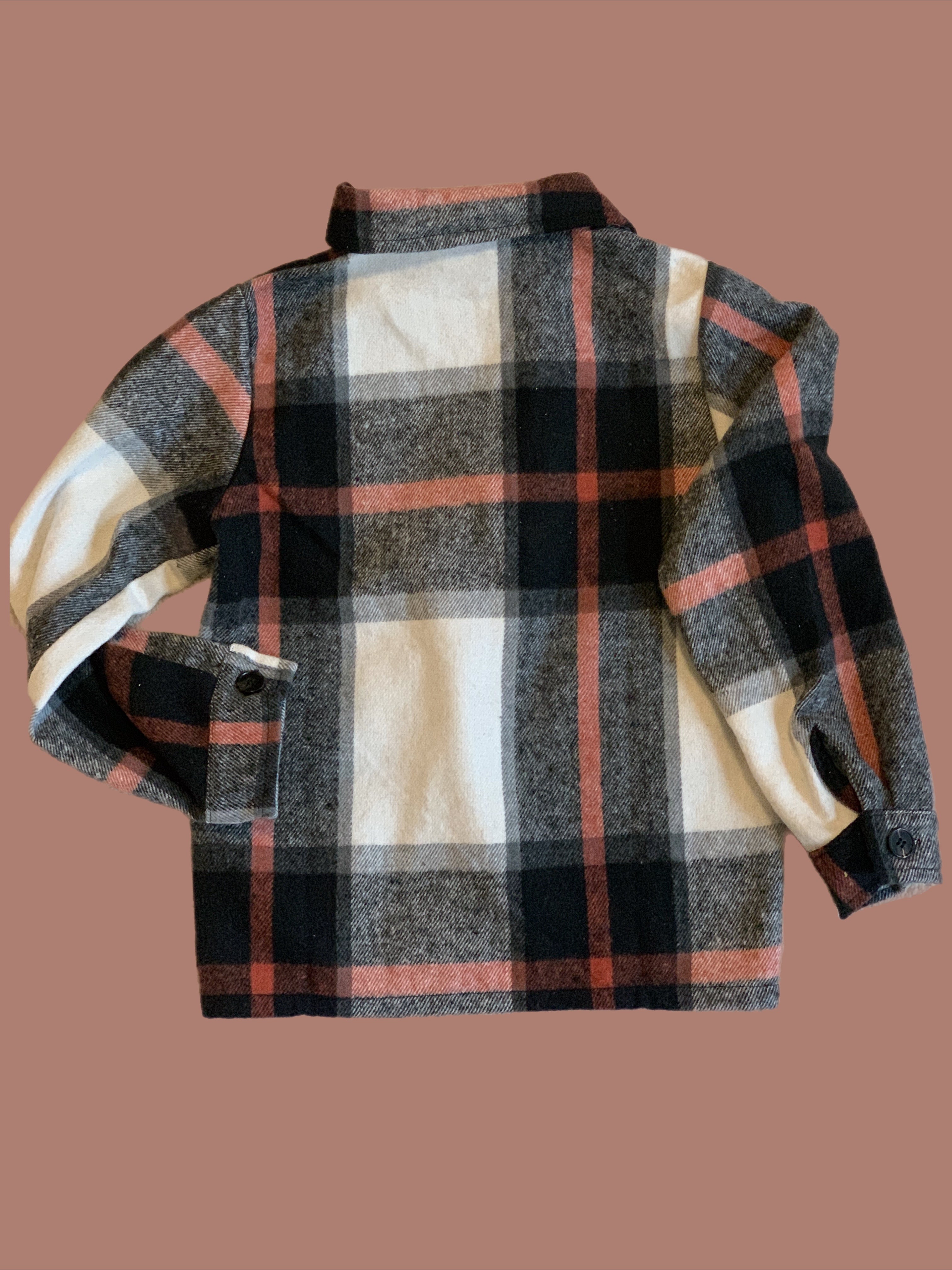 Girls Multi Plaid Shacket