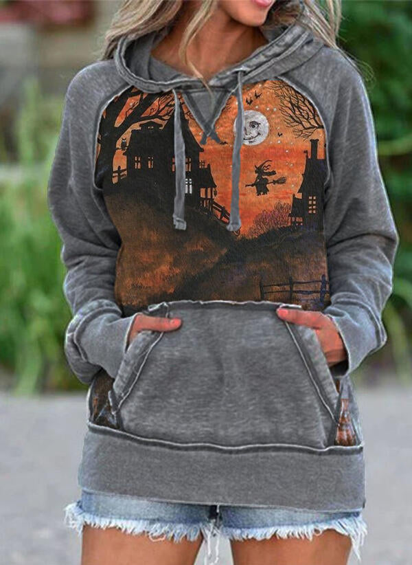 Haunted Halloween Lightweight Hoodie
