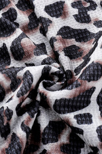 Leopard Print Casual Drawstring Shorts