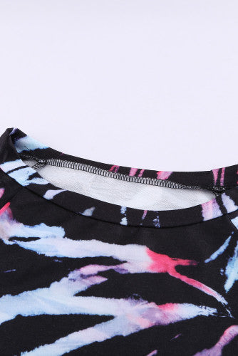 Black Pastel Splash Knit Pullover
