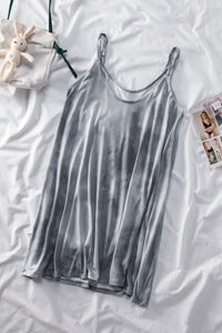 Gray Gradient Strappy Mini Dress