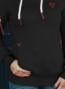 Black Sherpa Hood Sweatshirt