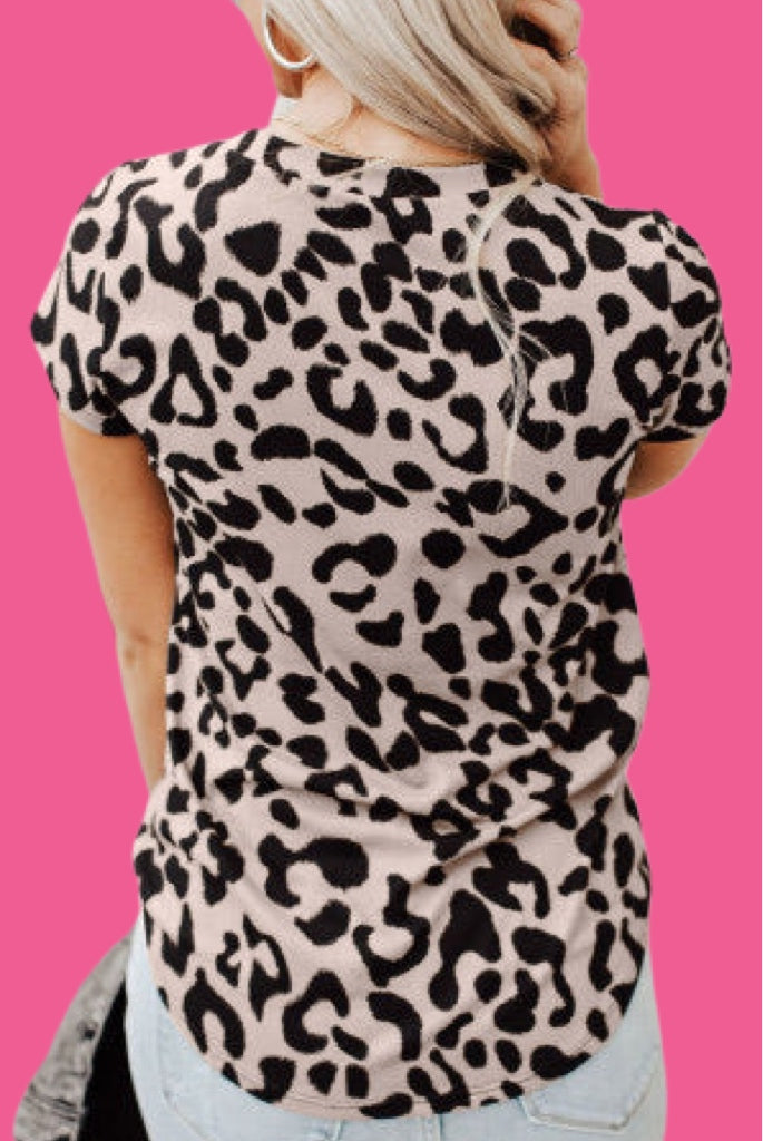 Luxe Leopard Print Knit Tee