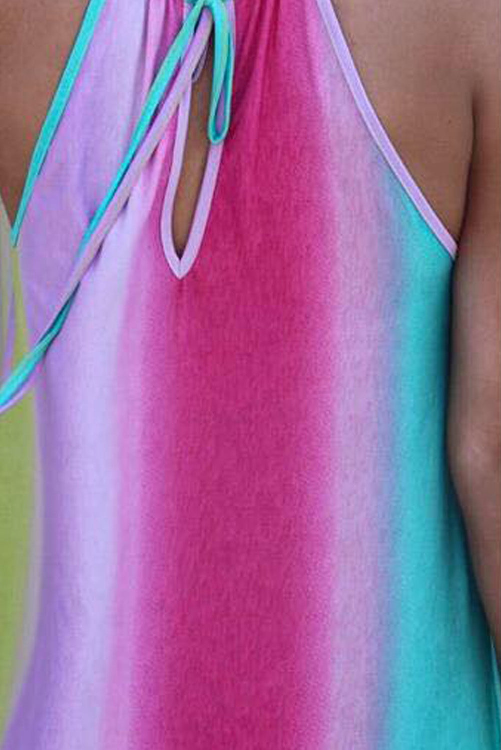 Long Pastel Striped Dress
