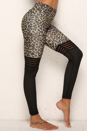 Black Leopard Print Tummy Control Legging