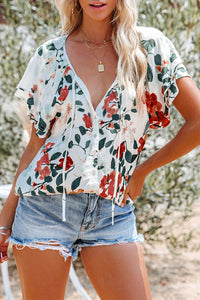 Sienna Floral Button Up Short Sleeve Blouse