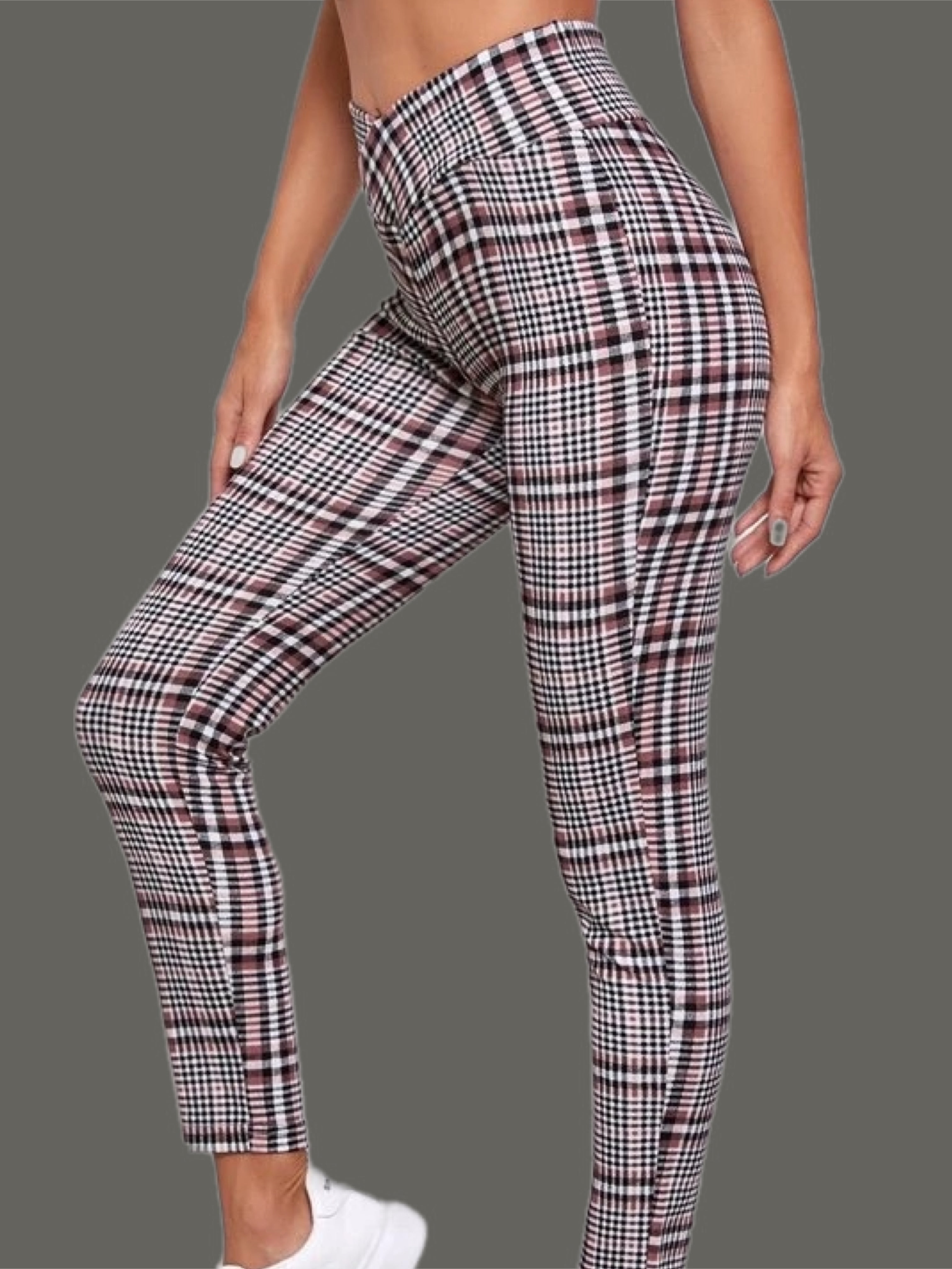 Mauve Plaid Leggings