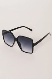 Black retro square sunglasses. 