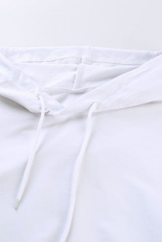 White and Pink Gradient Hoodie