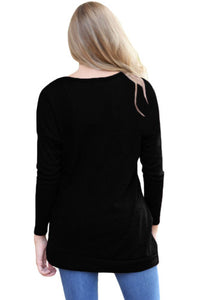soft heather material that feels like your favorite vintage tee, you'll love the feel of this! The large brown buttons on the side are the perfect accent - paired with the ruching, it makes such a trendy detail! This tunic also features a scoopneck, comfortably stretchy material, and a rounded hemline!  Is lightweight knit but very flattering on!  True to size/snugger fit  